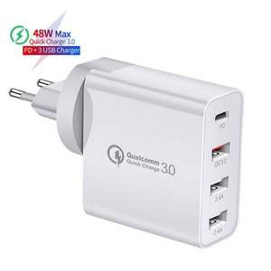 Vente chaude 48W GaN Type-c Chargeur 4 en 1 Ordinateur Portable Charge Rapide USB-C PD QC3.0 Mtiple Port Chargeur Mural PD Charge Rapide - Product Image 2