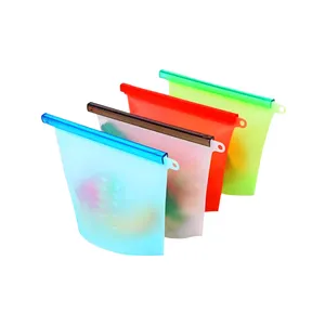 高品质厨房配件环保产品微波安全儿童零食冷冻袋硅胶食品储物袋