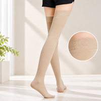 Bas de contention élastiques OEM à compression graduée, à bout ouvert, pour les jambes et les varices