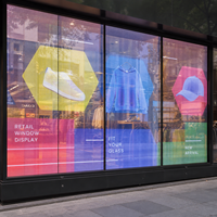 Écran LED transparent personnalisé en verre pour vitrine de magasin de détail