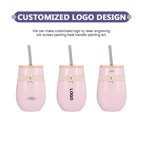 Vasos bonitos de seguridad para niños, vasos de acero inoxidable de doble pared con tapa de bambú ecológica, sin BPA, 12oz, 2022 - Product Image 2