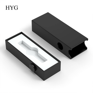 Child resistance Press button different surface finish Goild foil Drawer box packaging HYG BOX 001