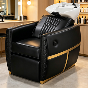 Modern Style Beauty Hair Salon Chair Recline Shampoo Bowl Ceramic Washbasin Backwash <b>Bed</b> - Product Image 3