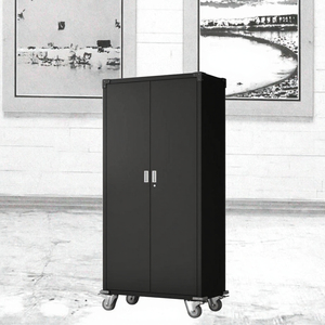 Modern Two-Door Vertical Steel Adjustable Commercial <b>File</b> Storage <b>Cabinet</b>- Fireproof Waterproof Padlock KD Brand Home Office Gym - Product Image 3