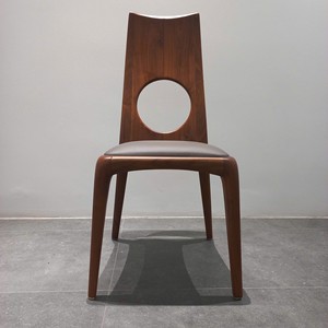 Chaise de salle à manger moderne en bois de frêne avec finition noyer, structure en bois massif, mobilier de luxe pour la maison, salle à manger, hôtel PISANO - Product Image 3