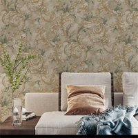 Amerikanische Vintage-Tapete mit Schriftrollenmuster Gartenpalast Phönixschwanz Wandbild für Sofa-Hintergrundwand