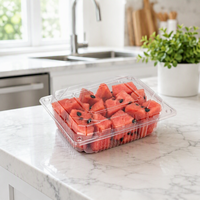 Barquettes en plastique PET rectangulaires transparentes pour l'emballage alimentaire, fruits et légumes