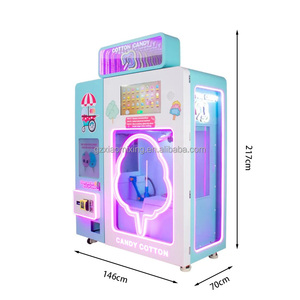 <strong>Automatic</strong> Fancy Coin-Operated <strong>Cotton</strong> <strong>Candy</strong> <strong>Machine</strong> Durable Metal Design For Game Amusement Centers English Language - Product Image 4
