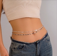 Offre Spéciale riz perle Double couche étoile de mer tortue Animal perle chaîne taille chaîne pour les femmes mode plage fête corps bijoux