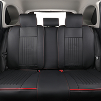 Housse de siège de voiture universelle EKR, style sport de luxe, coussin en cuir avec ensemble complet de 5 pièces pour l'avant et l'arrière