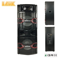 Altavoces de escenario de alta gama Laix DS-8 con caja de madera, luz LED, doble woofer de 12 pulgadas, 120W+120W, potentes, para cine en casa y audio estéreo.