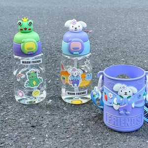 Bouteille d'eau portable Seaygift pour enfants, nouveau modèle, avec sangle, mignonne, en plastique, motif <span class=keywords><strong>lapin</strong></span> 3D, pour écoliers et bébés - Product Image 3