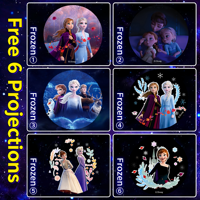 Youkela Disney Frozen Nebula Projector Lampu Proyeksi Latar Belakang Fokus Dapat Disesuaikan Lampu Malam Mainan Bercahaya untuk Pemotretan Foto Video