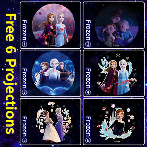 Proyector de Nebulosa Youkela <span class=keywords><strong>Disney</strong></span> <span class=keywords><strong>Frozen</strong></span>, Lámpara de Proyección de Fondo, Enfoque Ajustable, Luz Nocturna Brillante, Juguete para Fotografía y Video - Product Image 5
