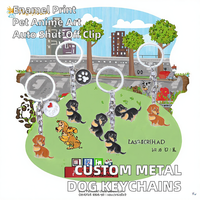 Porte-clés mousqueton métallique promotionnel en gros, impression typographique personnalisée, cadeau souvenir tendance pour les propriétaires d'animaux