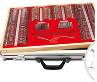 Set Lensa Oftalmologi Berkualitas Tinggi dengan Cincin Logam, Set Lensa Uji 266 pcs