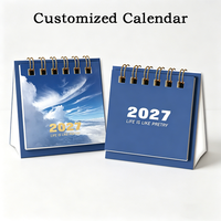 Calendrier de bureau personnalisé 2027, design de logo de table de luxe, sur mesure pour le bureau
