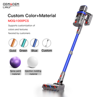 Aspirateur portable intelligent cyclonique S704 OEM avec filtration HEPA, sans balais, alimenté par batterie, capacité de 1,2 L, écran OLED