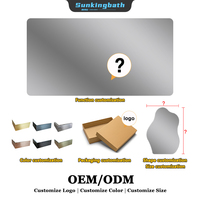 Miroir intelligent rectangulaire de luxe 30*36 pouces, anti-buée, mural, 3000k-6000k, miroir LED moderne pour salle de bain avec éclairage LED