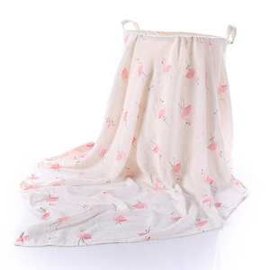 卸売新無地プリント竹綿幼児赤ちゃんモスリンスクエアおくるみ受信ラップブランケット - Product Image 6