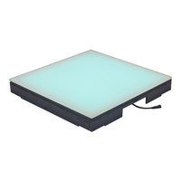 Lampu bata Panel bercahaya badan kaca berubah warna lampu pernikahan lantai dansa cermin LED 3 dalam 1 RGB Abyss portabel Populer