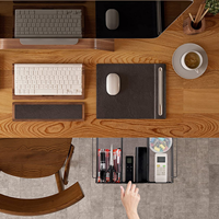 Panier de rangement pliable pour bureau et maison, panier de rangement sous le bureau de type tiroir, panier de rangement en métal maillé