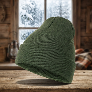 Bonnet en laine mérinos 100% tricoté côtelé, nouveau design, couleur unie, pour hommes et femmes, chaud et tendance pour l'hiver - Product Image 3
