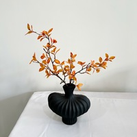 Feuilles d'automne de style chinois, feuilles artificielles de Milan au toucher réaliste, décoration à longues branches pour le salon, la table à manger