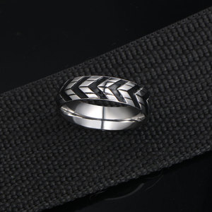 Anillo de Titanio para Hombre con Diseño de Neumático de Auto SA1012, Joyería Moderna con Patrón de Motocicleta, Regalo Hip Hop - Product Image 4