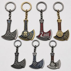 Llaveros Personalizados al por Mayor de Alta Calidad, Mini Hacha de Batalla, Diseño Vikingo Nórdico, Recuerdo Histórico - Product Image 3
