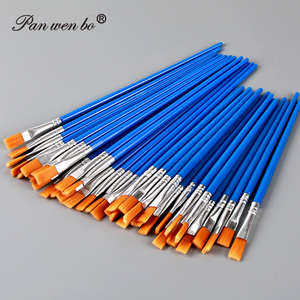 Pinceles Planos Azules para Pintura Acrílica, Óleo, Acuarela, Pinceles Artísticos para Pintar el Cuerpo, la Cara, Rocas y Lienzos - Product Image 5