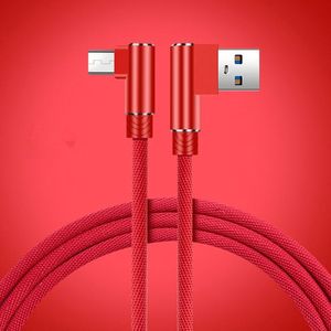 Wholesale 1M 2M 3M <b>USB</b> to Type C 2.4A Fast Charging Data <b>Cable</b> Nylon Braided 90 Degree Elbow Micro <b>USB</b> Phone <b>Cable</b> - Product Image 6