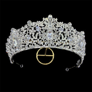 Couronne de mariée Baroque de luxe en cristal, diadème de reine, <span class=keywords><strong>mariage</strong></span>, Baroque, référence RE4434 - Product Image 5