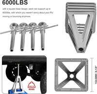 Cales de stabilisation en aluminium pour camping-car, lot de 4 avec écrous à vis, stabilisent le niveau, support pour camping-car, caravane, 6 000 lb, fabriqué en Chine