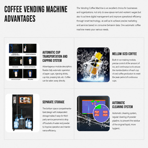 Máquina Expendedora de Café Totalmente Automática con Kiosco de Pago y Pedidos de Autoservicio, Máquina Expendedora de Café Comercial Inteligente - Product Image 5