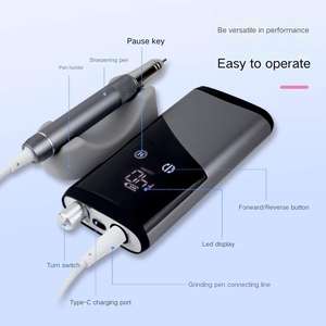 Manicure Tool Powerful Brushless Low Noise Rechargeable Portable 40000 RPM Electric File Stainless Steel <b>Nail</b> Drill Machine - Product Image 4