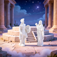 Patung Resin Miniatur Dewa Yunani Olympus Roman12 Putih, Figurine Lanskap Mikro, Dekorasi Taman Peri, Ornamen Kerajinan Meja