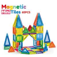 Mini jouets Montessori préscolaires pour fenêtre, bricolage créatif, carreaux magnétiques de voyage pour enfants, 60 pièces