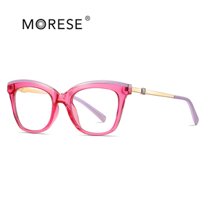 Montures de lunettes <span class=keywords><strong>papillon</strong></span> MORESE pour femmes, bleues, anti-lumière, style TR90 2065 - Product Image 2