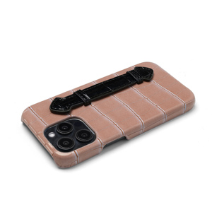 ลายจระเข้สีชมพูหรูหราพร้อมสายสะพาย สามารถวางบนโต๊ะได้ ใช้งานแบบพกพาได้ ใช้ได้กับรุ่นต่างๆ 15 โปรแม็กซ์ - Product Image 4