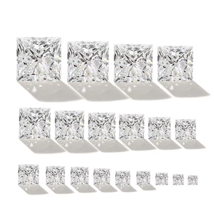 Diamants de laboratoire taille princesse HPHT, taille métrique, en vrac, 0,05 ct, 0,1 ct, 0,2 ct, couleur D, marque <span class=keywords><strong>HUACAN</strong></span>, bijoux - Product Image 2