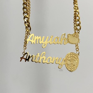 Personaggio dei cartoni animati personalizzato <span class=keywords><strong>per</strong></span> bambini gioielli <span class=keywords><strong>per</strong></span> adulti nome personalizzato collana pendente <span class=keywords><strong>per</strong></span> donne ragazze - Product Image 4