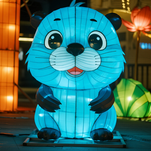 El más vendido, linterna de animales en forma de nutria, decoración duradera impermeable para festivales al aire libre junto a la playa, exposiciones acuáticas de zoológico de Navidad - Product Image 5