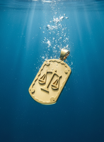 Nouveau design Z H – Pendentif géométrique plaqué or 24 carats style hip-hop avec chaîne cubaine, en laiton, bijou unisexe, idéal comme cadeau