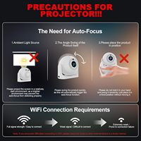 Projecteur LCD Mini Rotatif OEM JY360 1080P 3D Intégré / WiFi Android 13 4000 Lumens pour Extérieur et Home Cinéma, Auto-justification
