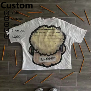 Venta al por mayor de camisetas de calle de hombre personalizadas de alta calidad de gran tamaño holgadas con gráficos, hechas de 100% algodón pesado. - Product Image 3