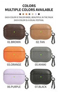 Funda de cuero de gamuza premium para AirPods 1/2/3/4/Pro/Pro2/Pro3 – Funda protectora magnética a prueba de golpes con protección completa del cuerpo - Product Image 5
