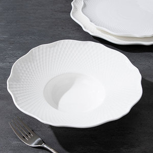 環境に優しいボヘミアンスタイルの白い磁器食器セットプレート - Product Image 3