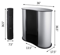 Stand d'affichage pliable graphique Wrap Stand pliable Pop Up affichage pliant économique en plastique rond Promotion Tables