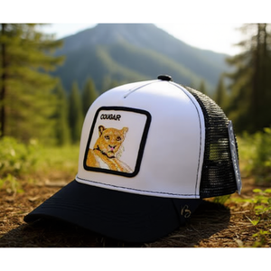 Cappello Trucker con Ricamo Cougar, Regolabile, in Rete, Unisex, Casual, Primavera-Estate, Design a 6 Pannelli - Product Image 2